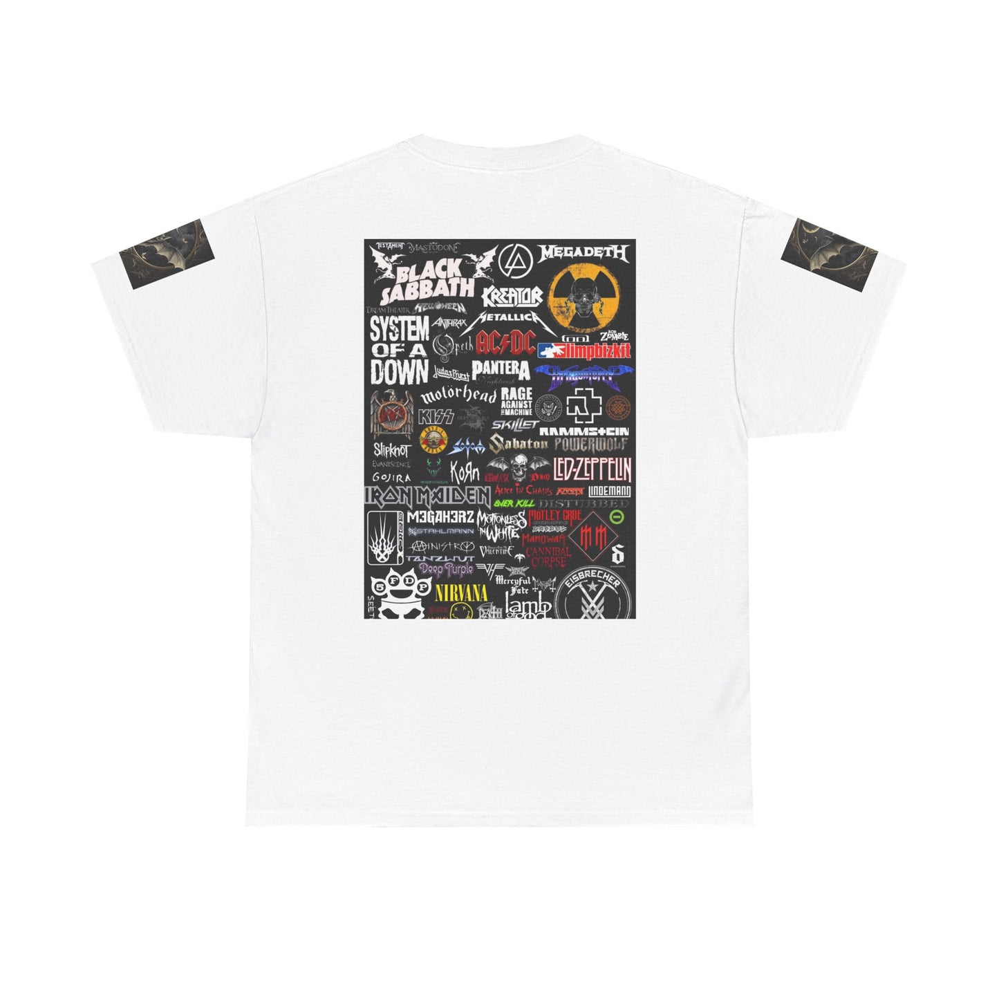 Vintage Rock Band Collage Unisex Heavy Cotton Tee