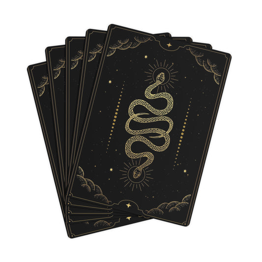 Mystical Snake Design Poker Cards - Perfect for Game Nights and Collectors