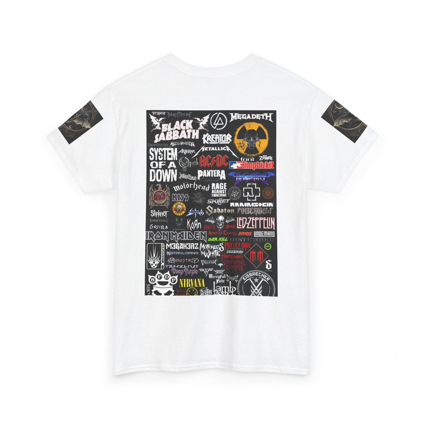 Vintage Rock Band Collage Unisex Heavy Cotton Tee