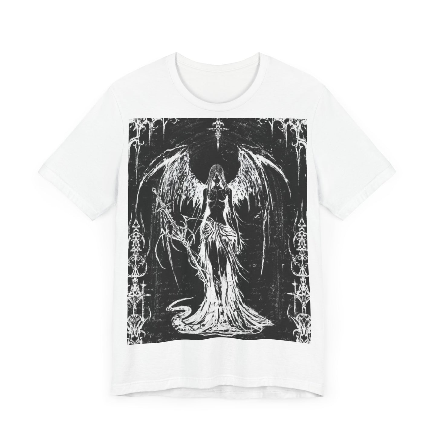 Gothic Angel Graphic Tee for Mysterious Souls