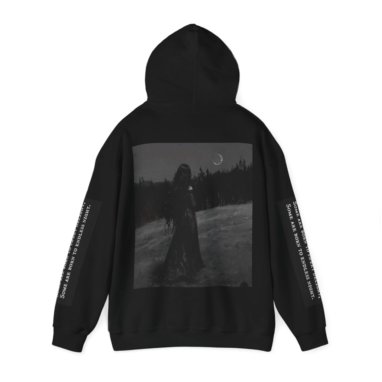 Mystical Forest Unisex Hooded Sweatshirt - Enigmatic Night Design