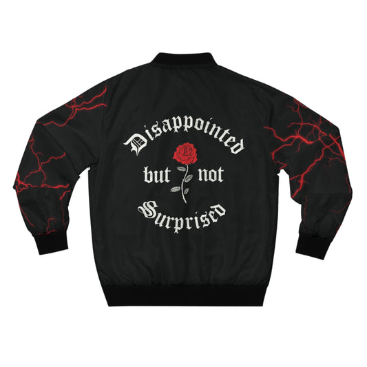 Men's Lightning Graphic Bomber Jacket - "Disappointed but not Surprised"