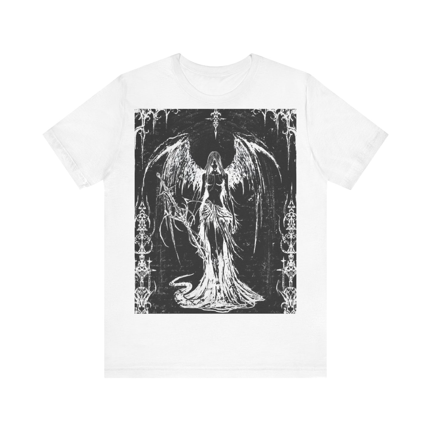 Gothic Angel Graphic Tee for Mysterious Souls