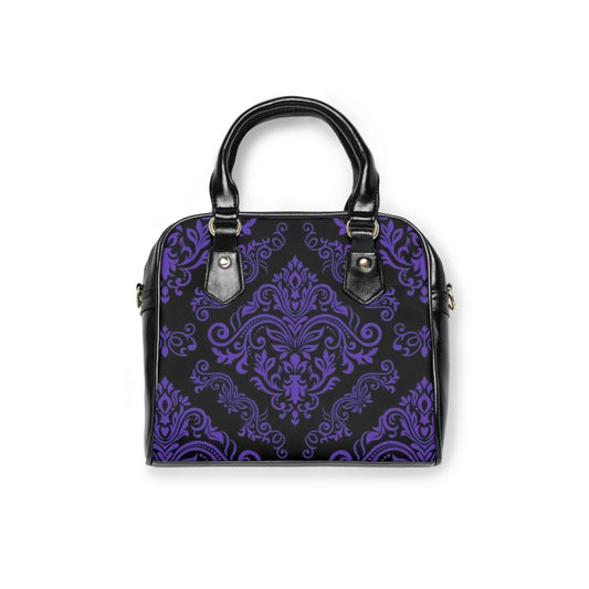 Purple Damask Shoulder Handbag - Chic and Stylish Tote for Everyday Use