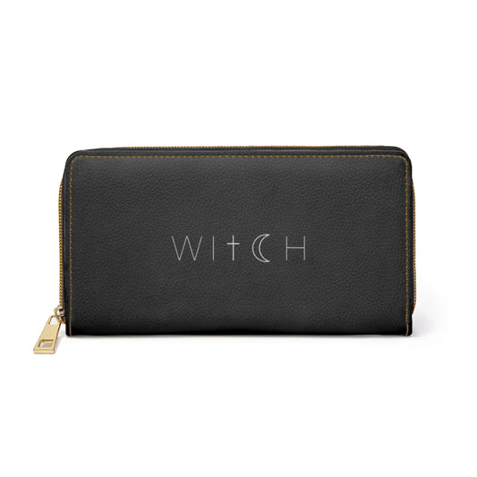 Witchy Zipper Wallet - Unique Gothic Accessory for Everyday Use