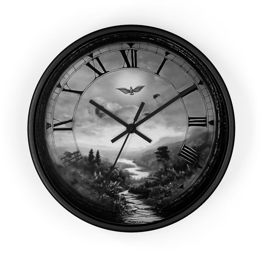 Landscape Wall Clock - Rustic Decor for Nature Lovers