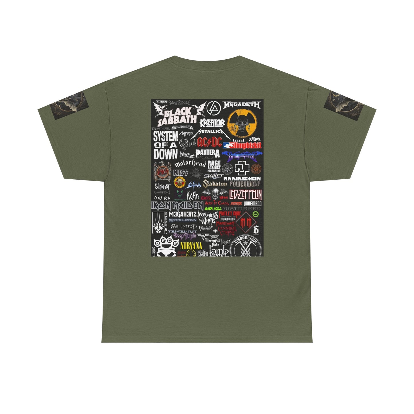 Vintage Rock Band Collage Unisex Heavy Cotton Tee