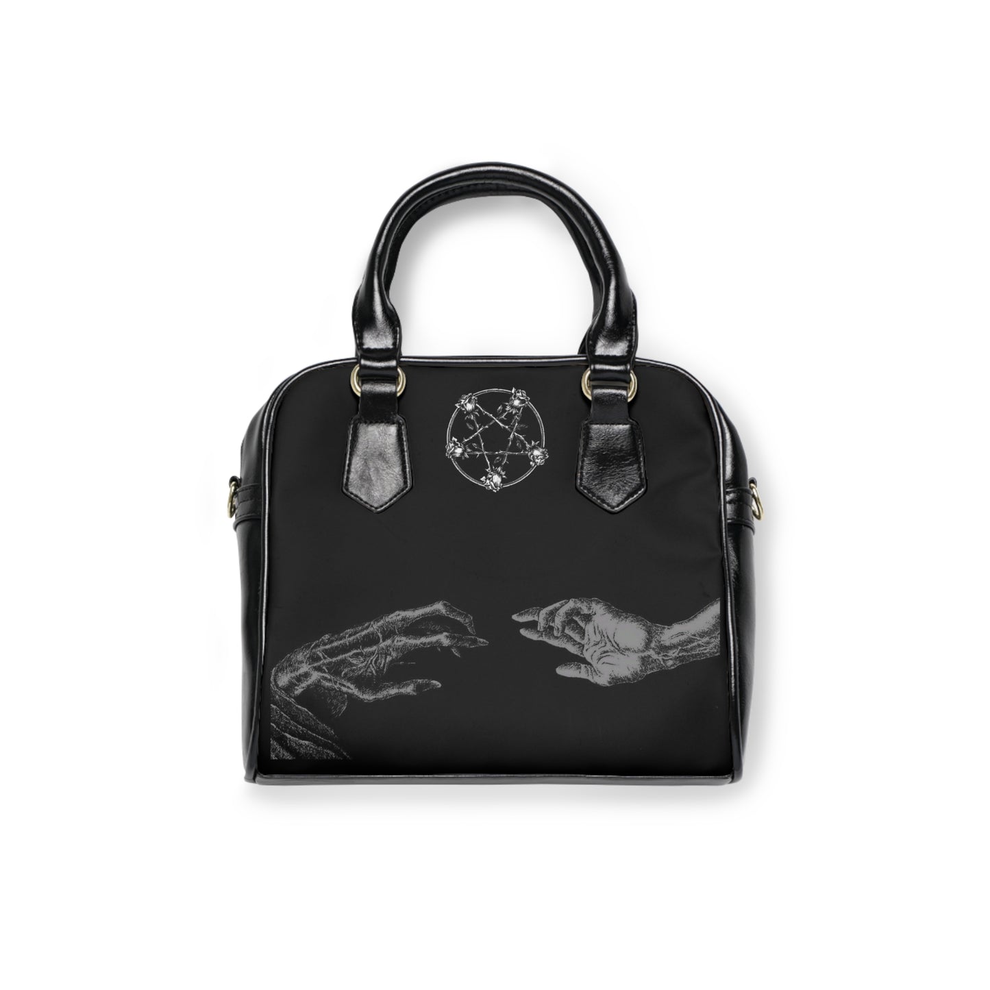 Gothic Shoulder Handbag - Elegant & Edgy Design