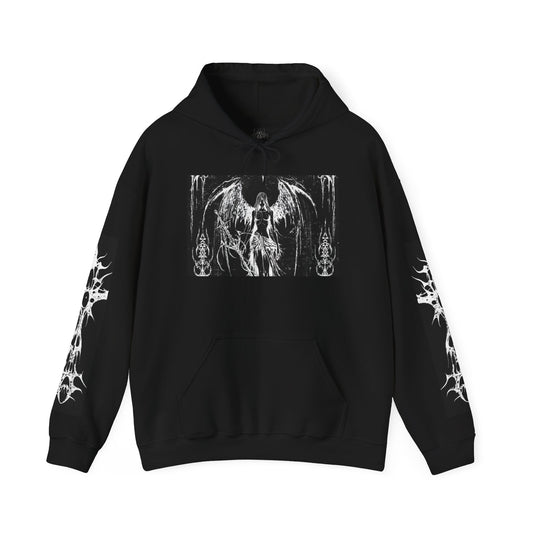 Gothic Angel Unisex Heavy Blend™ Hooded Sweatshirt - Dark Aesthetic Apparel for Fall & Winter