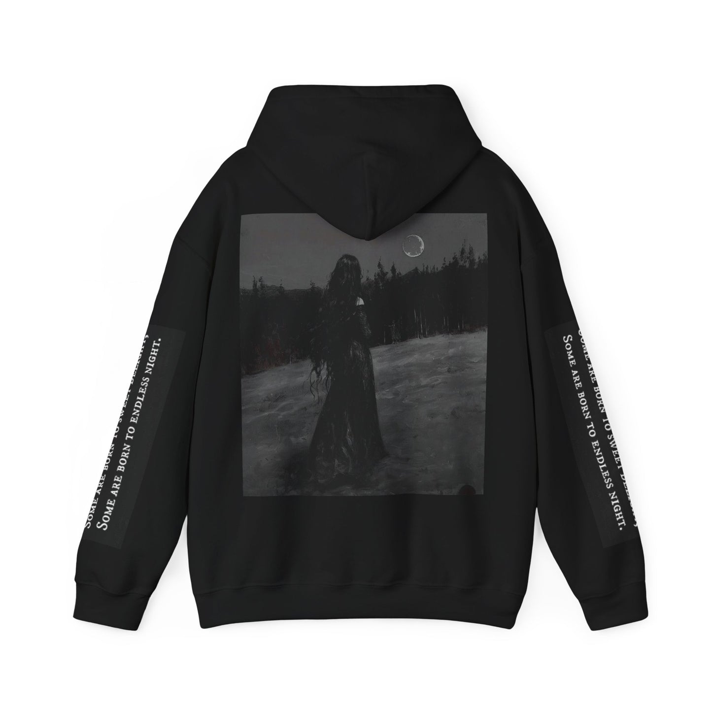 Mystical Forest Unisex Hooded Sweatshirt - Enigmatic Night Design