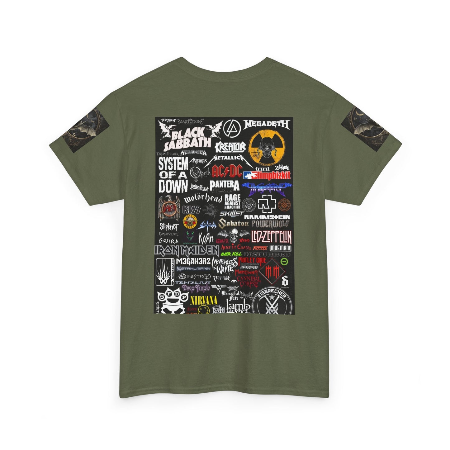 Vintage Rock Band Collage Unisex Heavy Cotton Tee